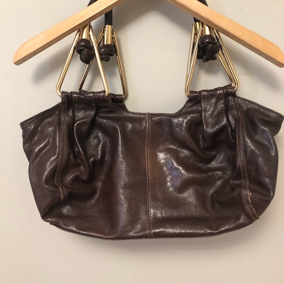 Geniune Brown Italian Leather Handbag - Picture 1 of 3